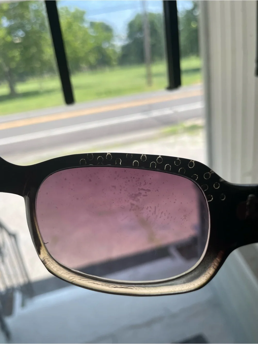 Women’s Fossil Sunglasses Cat 3 Rhinestone (PS3975V001) *Polarized Lens Damage*